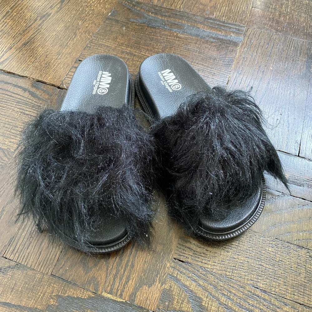 Margiela Fur Slides